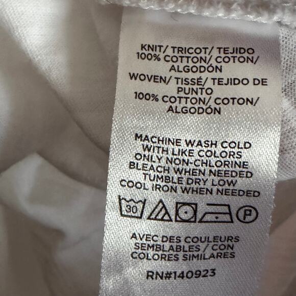 Loft, cotton oversize white button up with tie top, women's XL - Picture 4 of 5